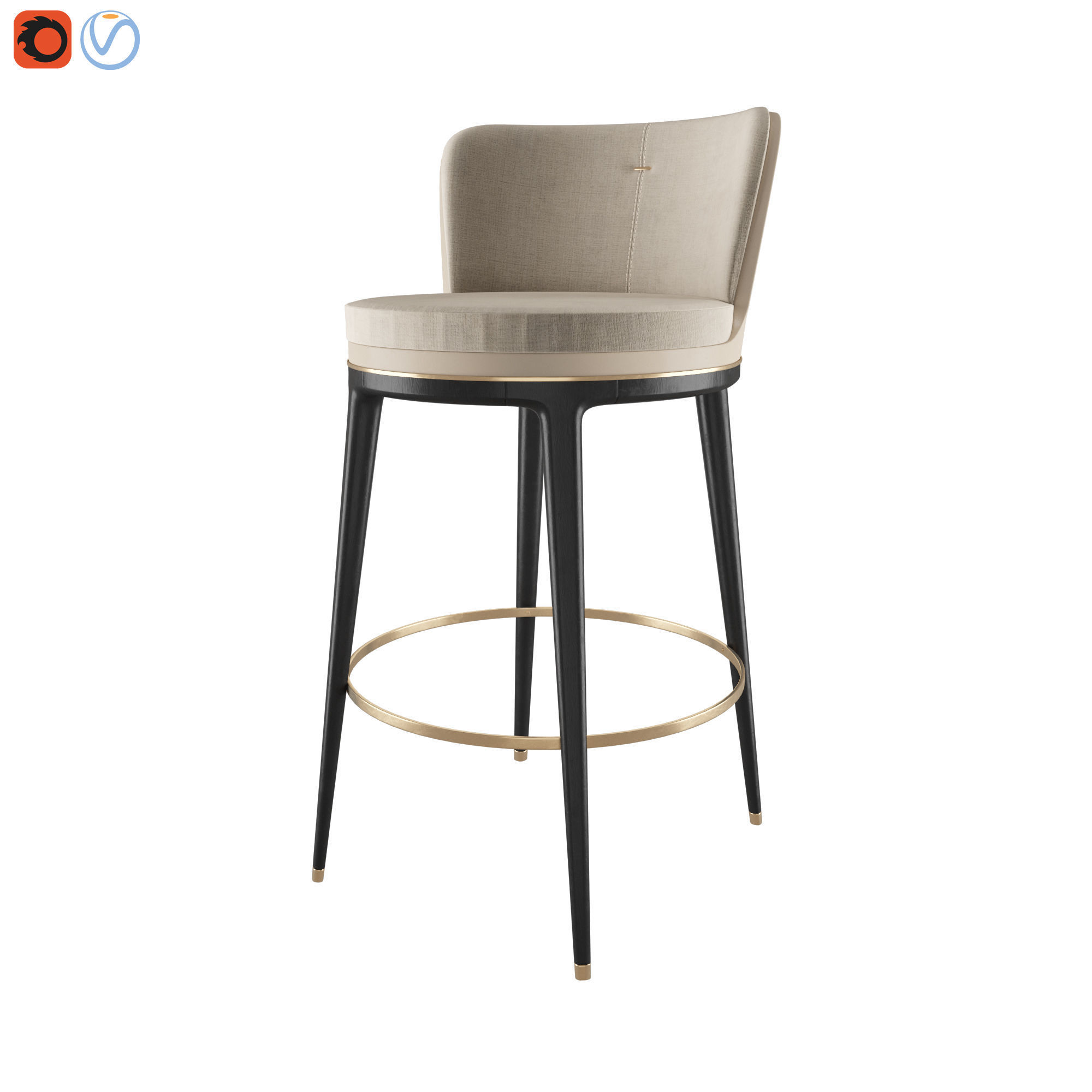 HICKS - Bar Stool 3D model_3