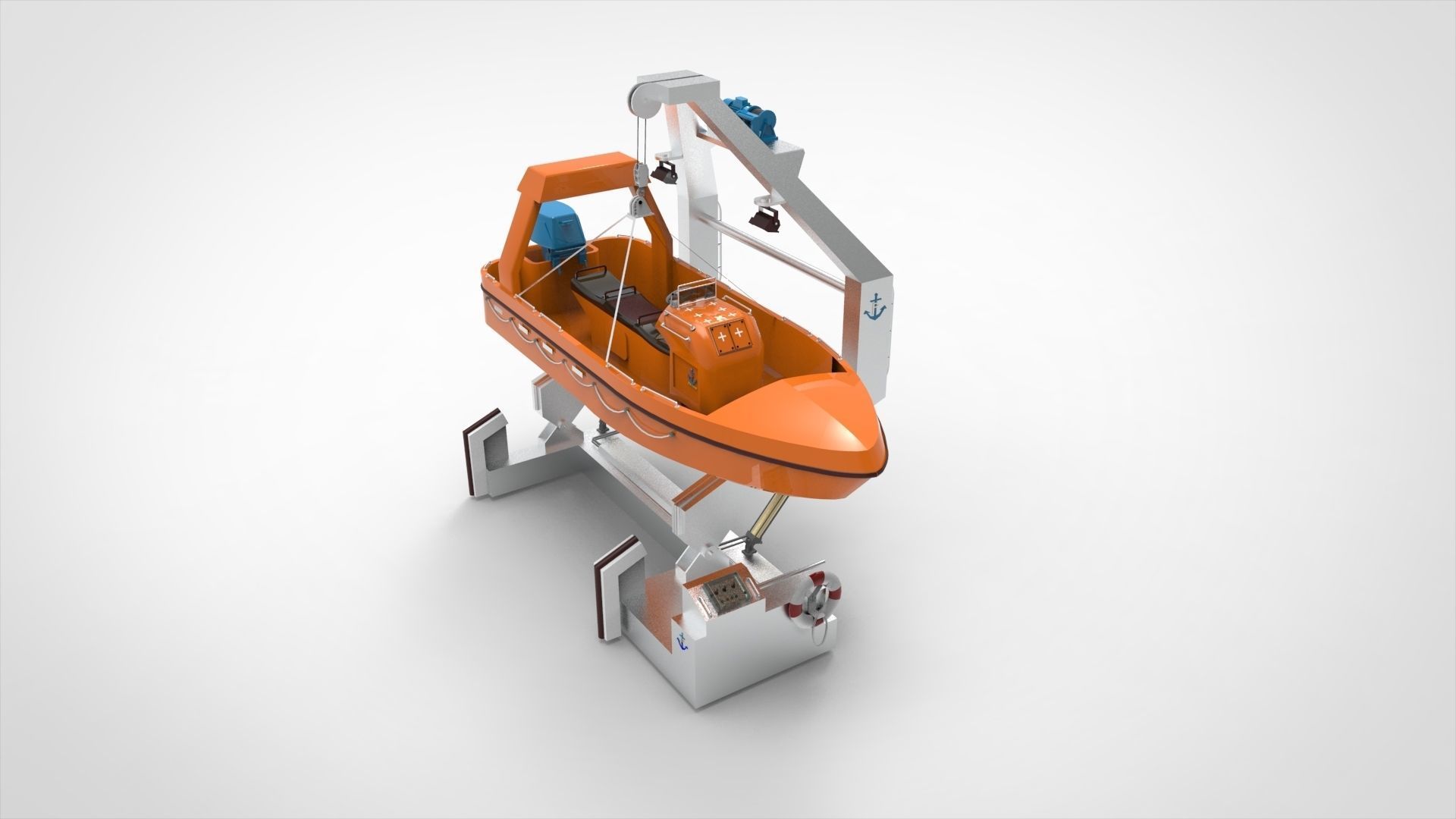 Rescue boat  3D model_6