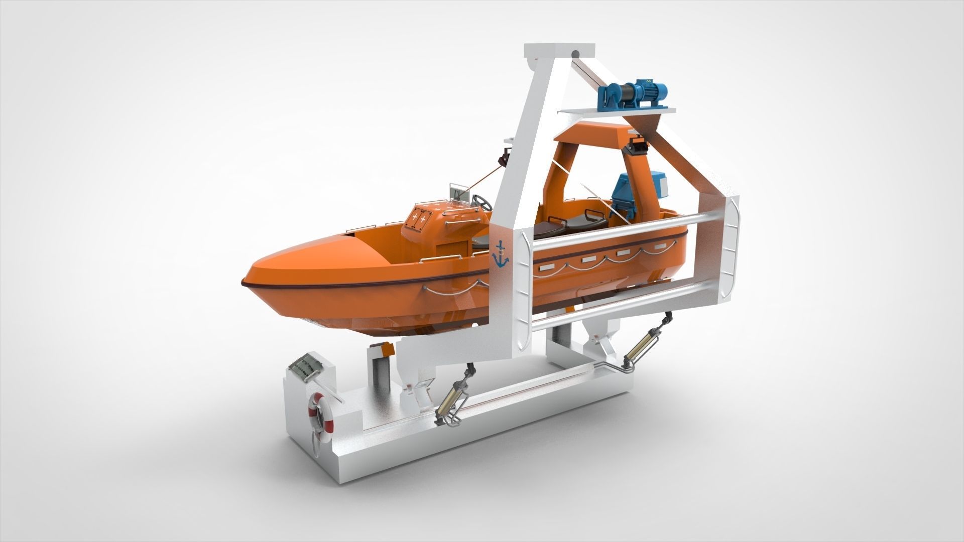Rescue boat  3D model_4