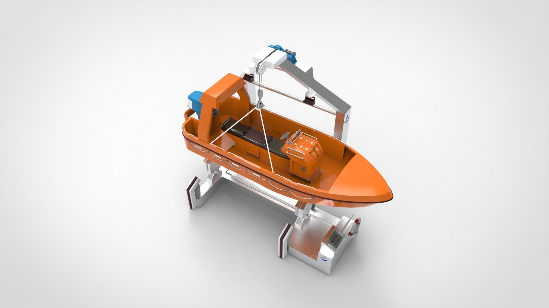 Rescue boat  3D model_7