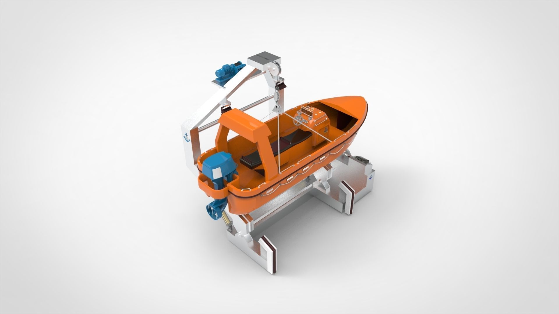 Rescue boat  3D model_10