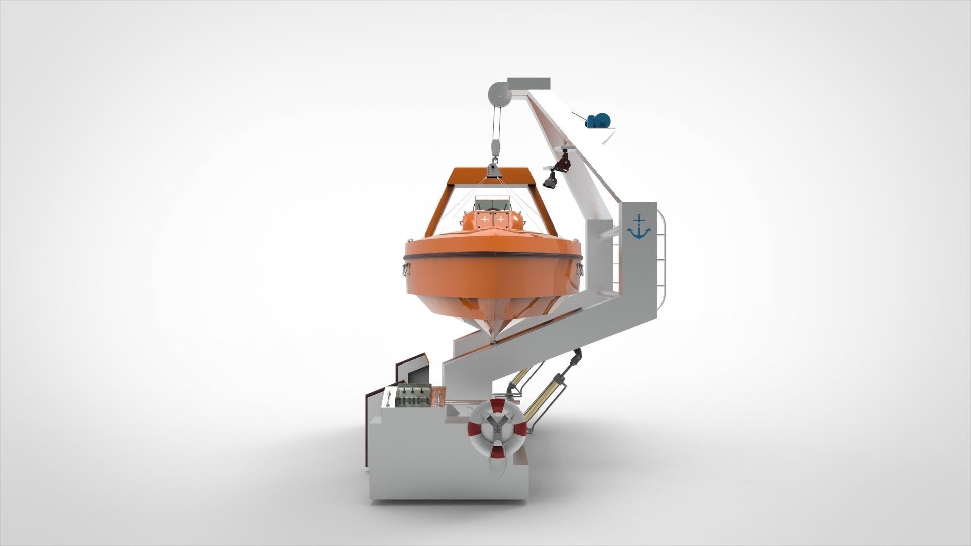 Rescue boat  3D model_8