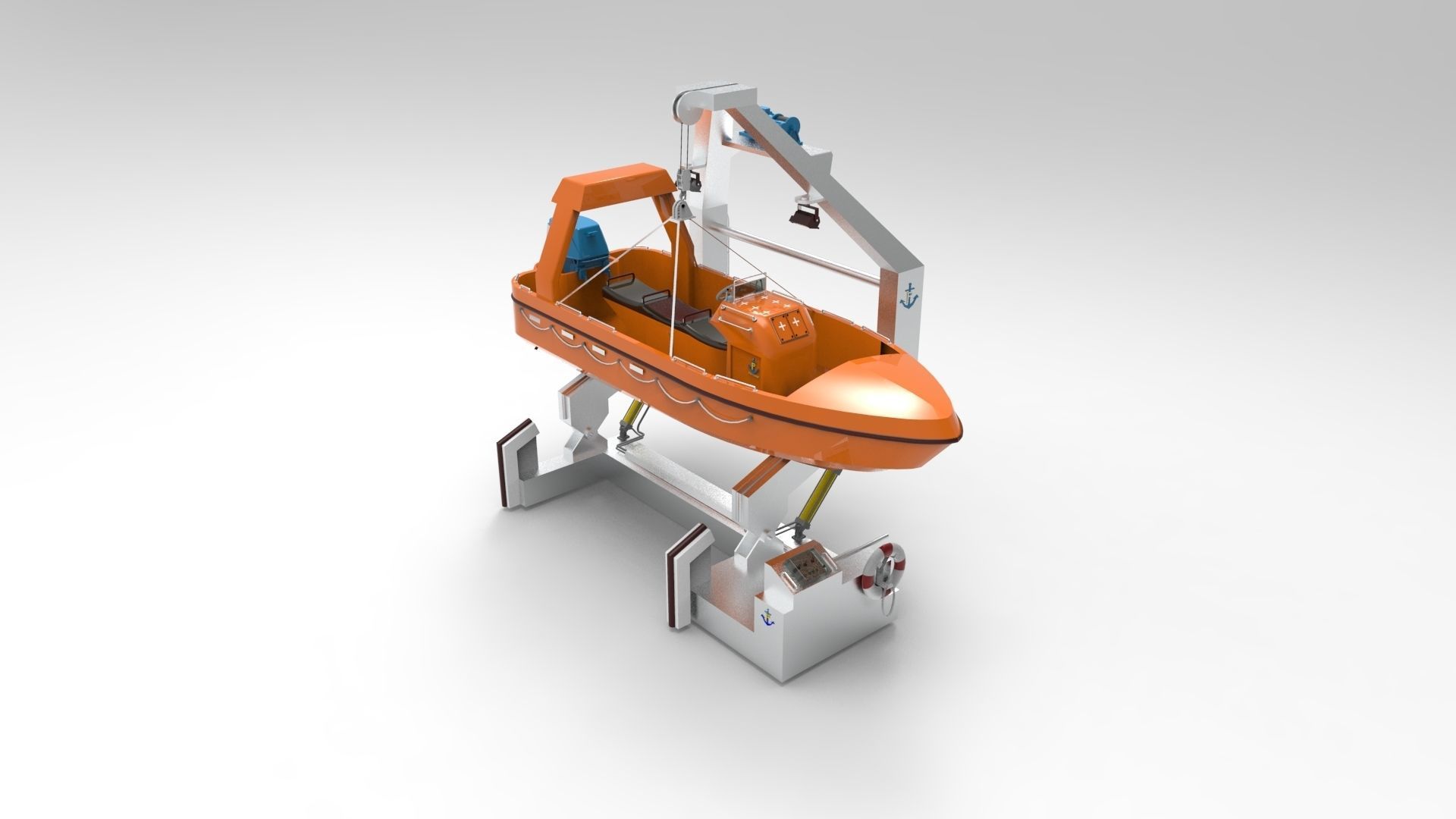 Rescue boat  3D model_1