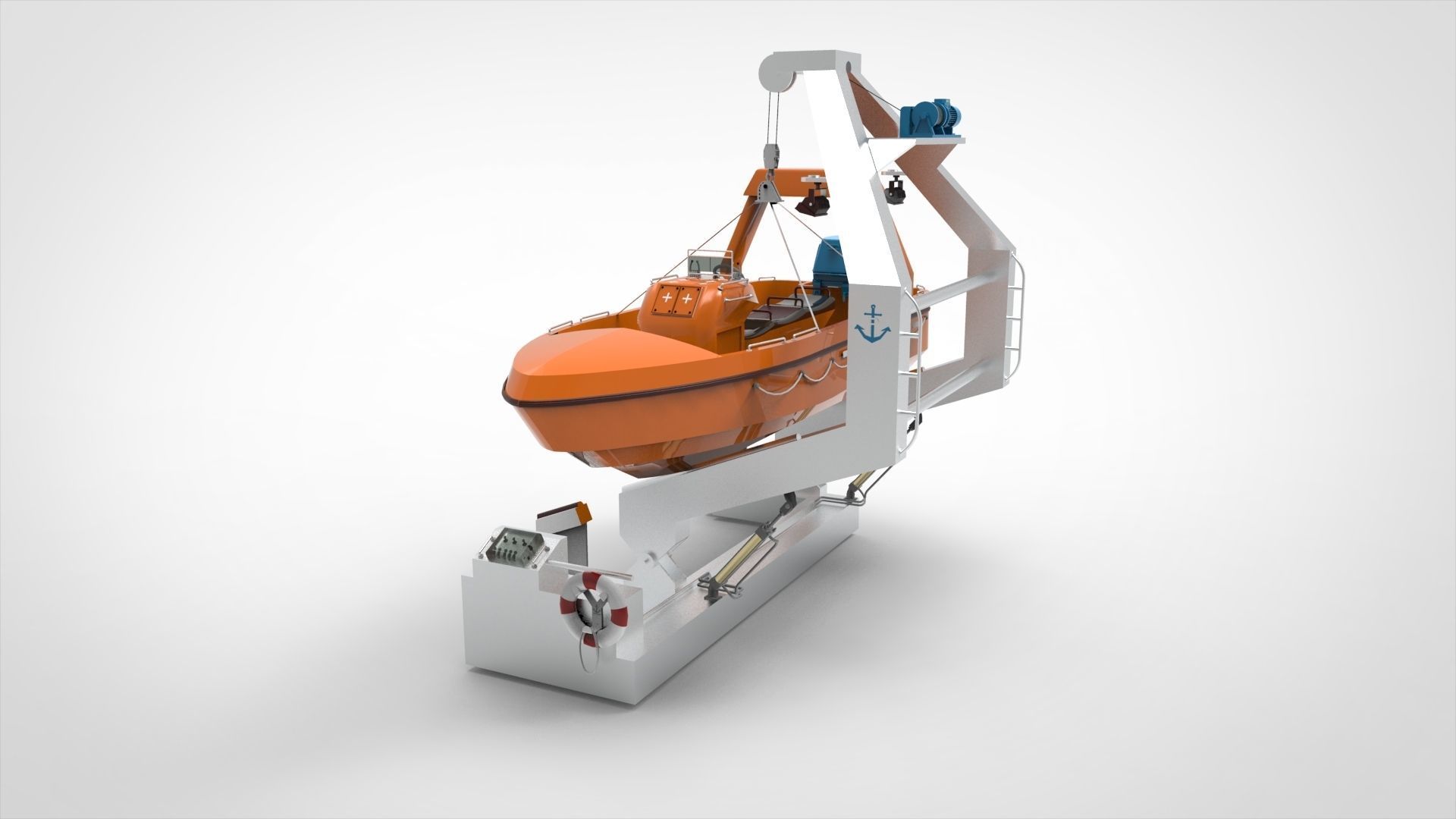 Rescue boat  3D model_5