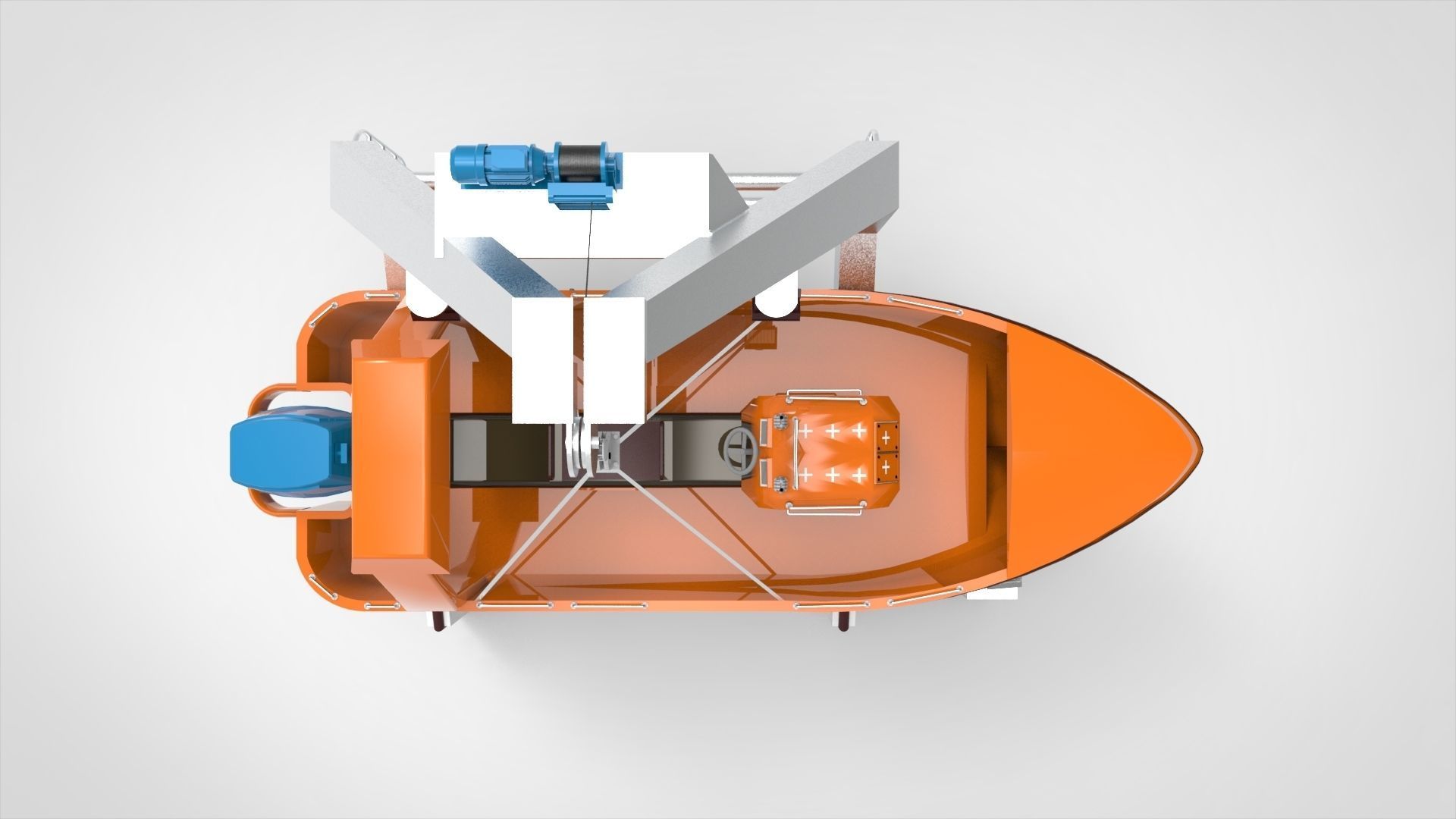 Rescue boat  3D model_9