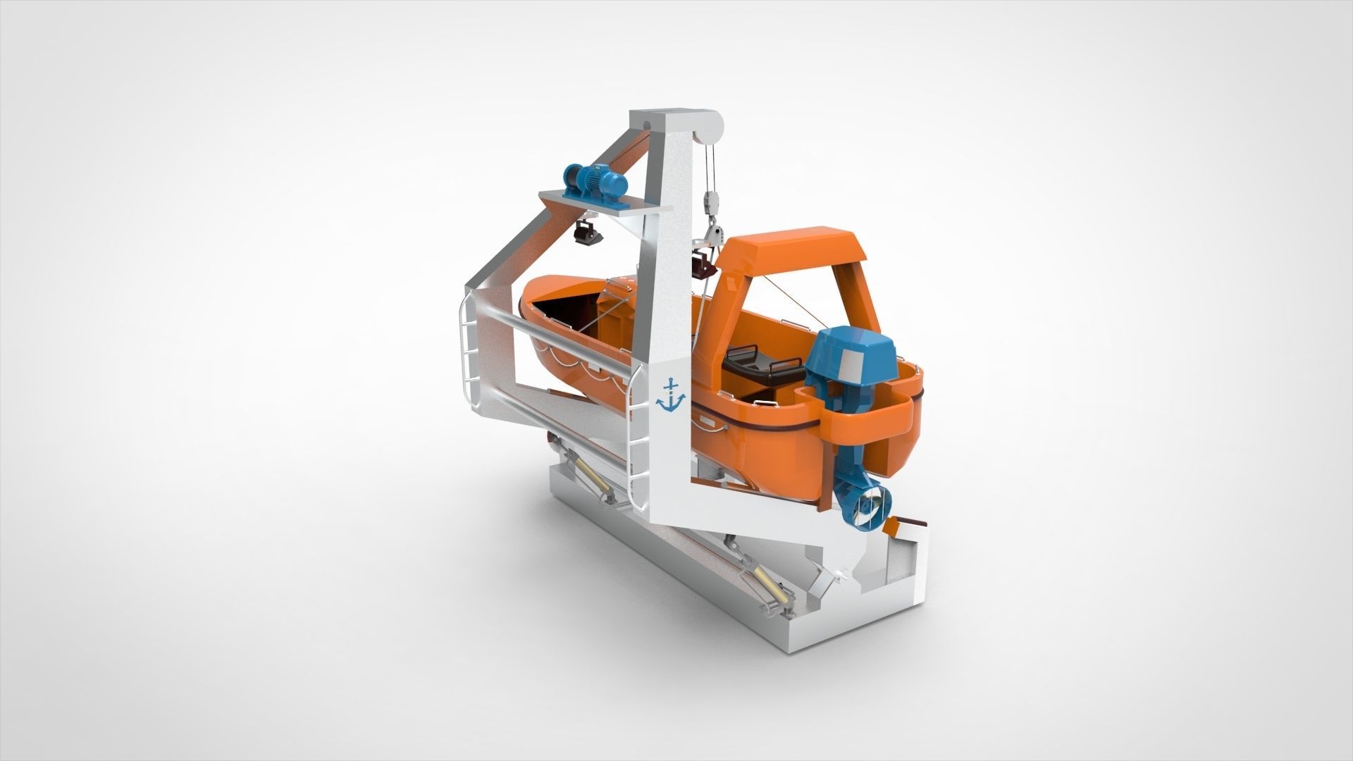 Rescue boat  3D model_2