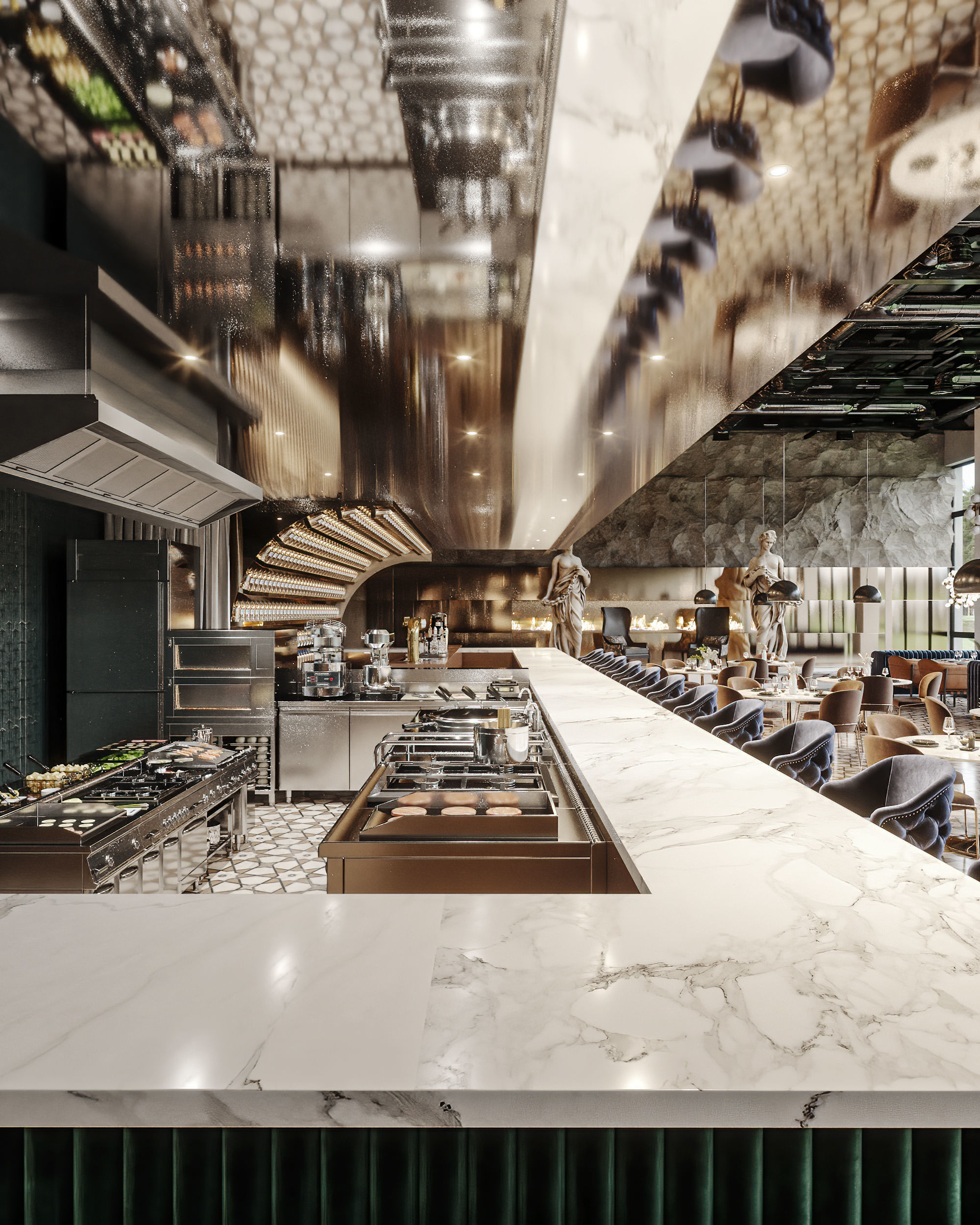 Luxury Restaurant Scene 3D model 3D model_12