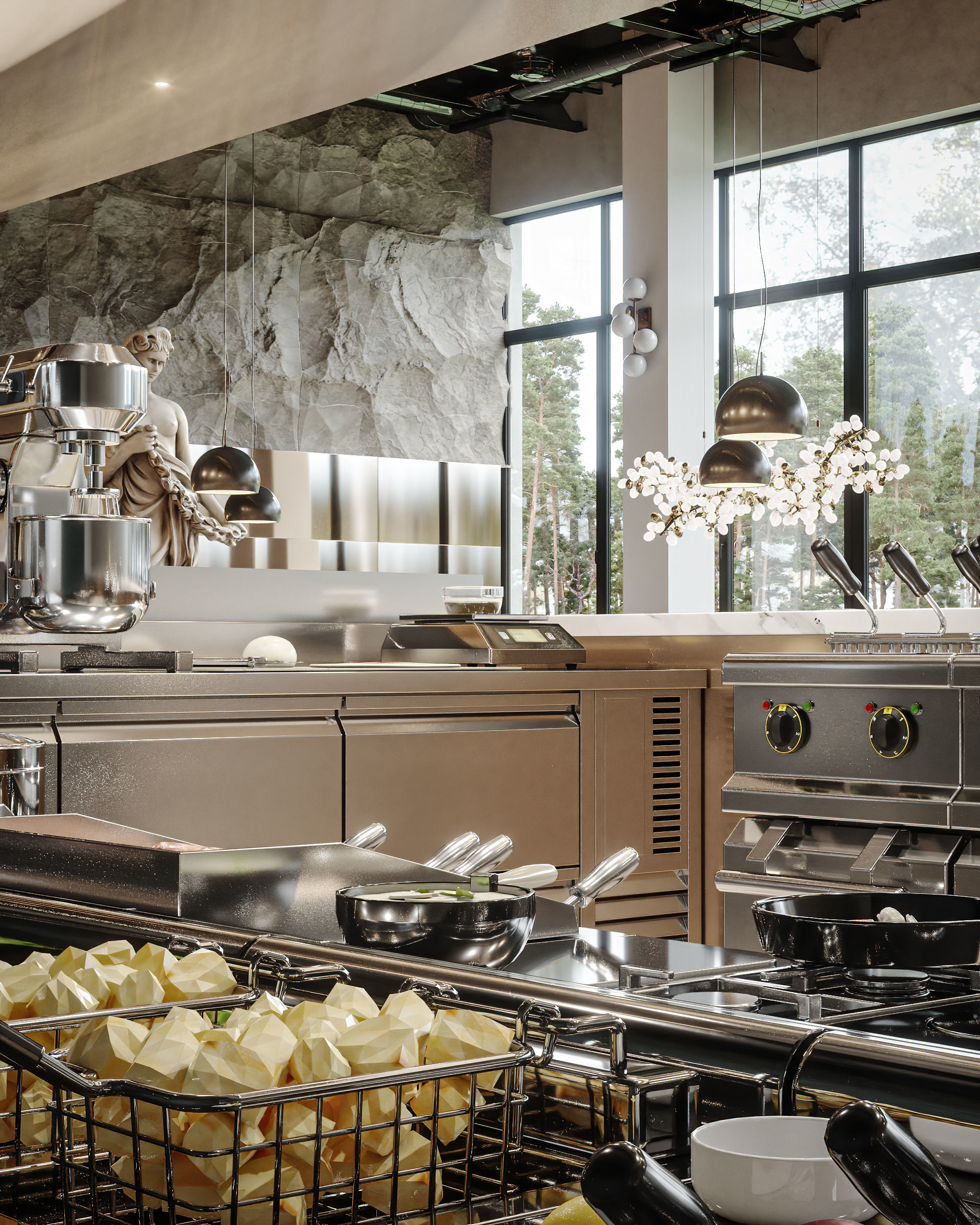 Luxury Restaurant Scene 3D model 3D model_7