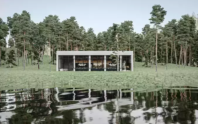 Luxury Restaurant Scene 3D model