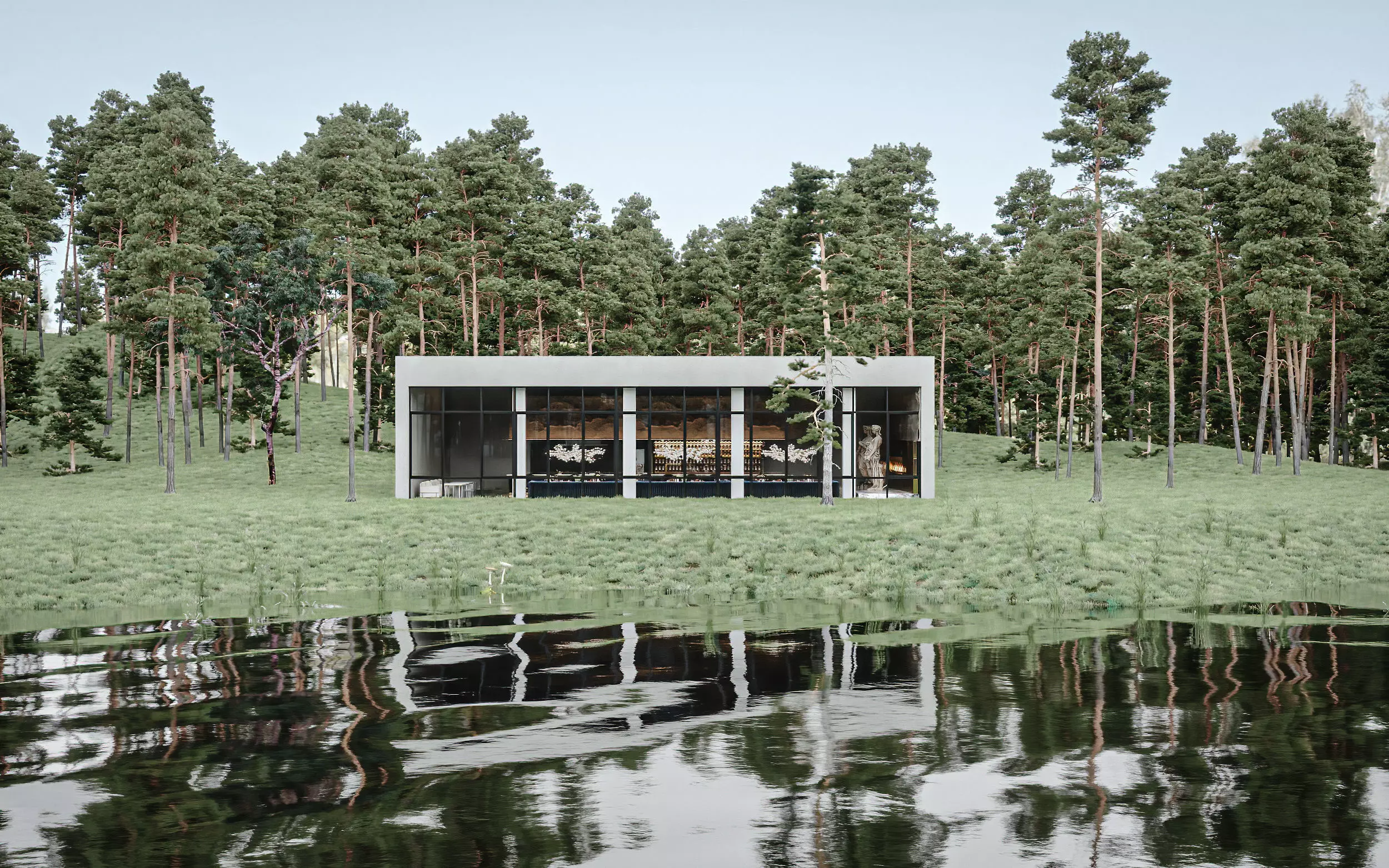 Luxury Restaurant Scene 3D model 3D model_0