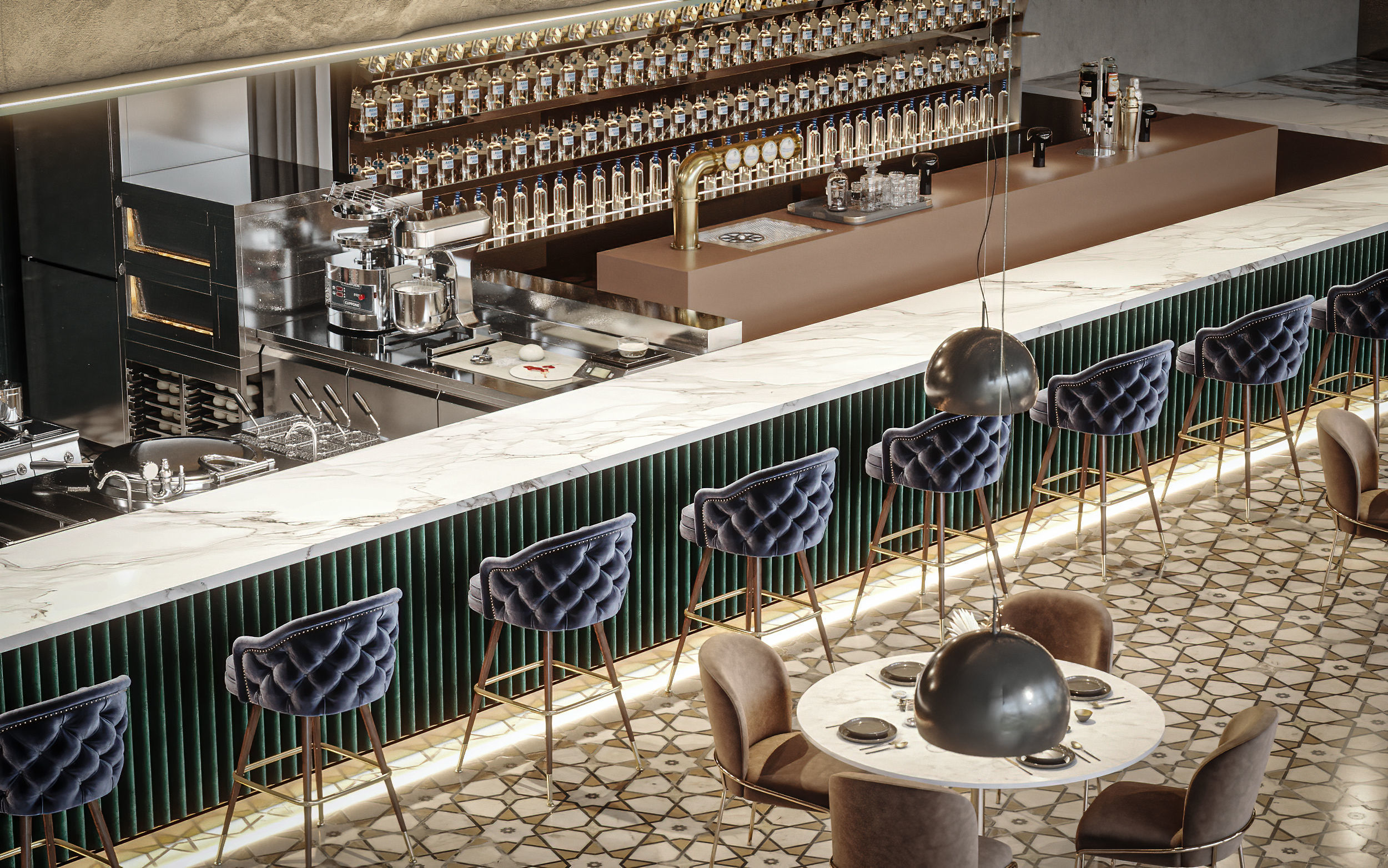 Luxury Restaurant Scene 3D model 3D model_10