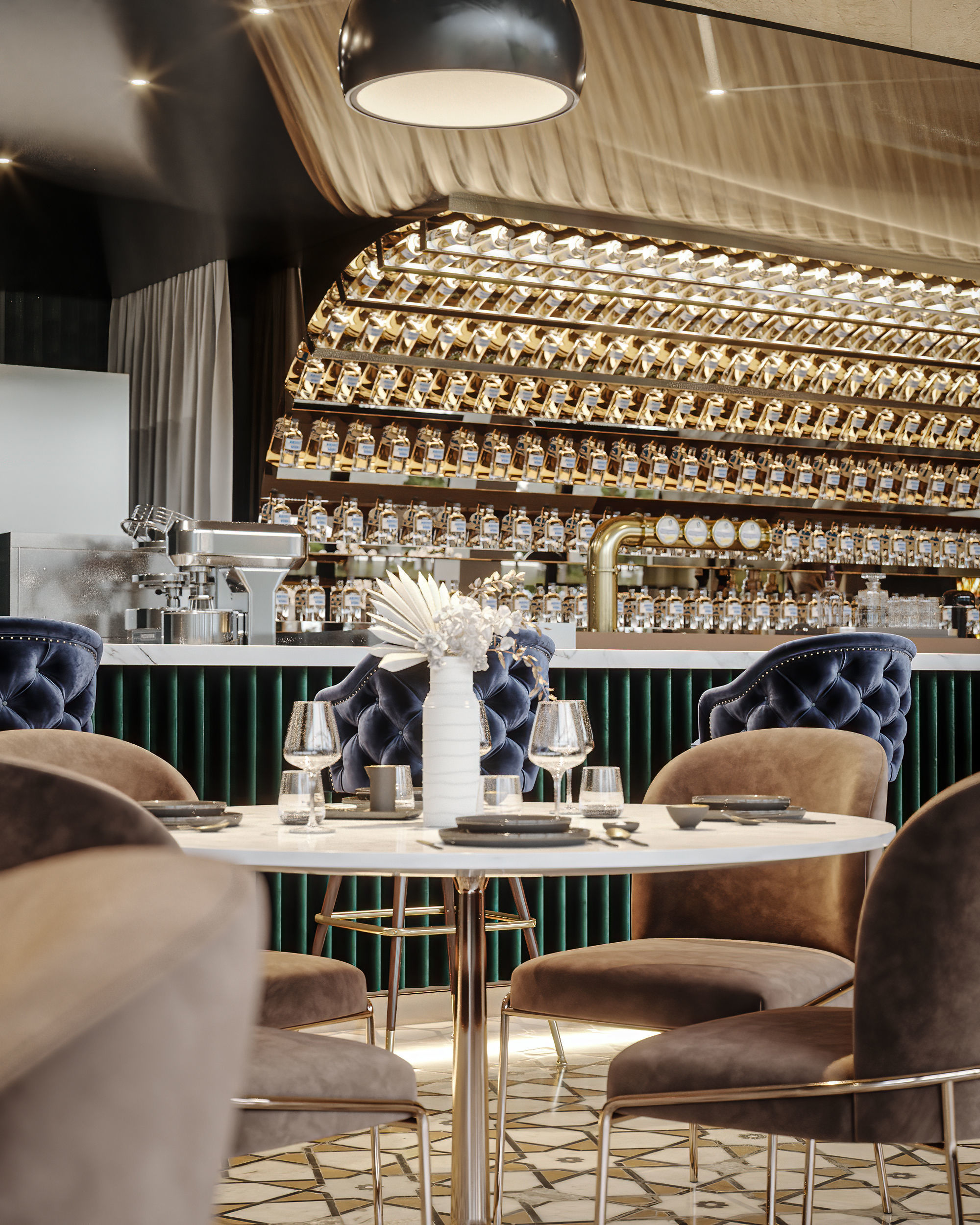 Luxury Restaurant Scene 3D model 3D model_8