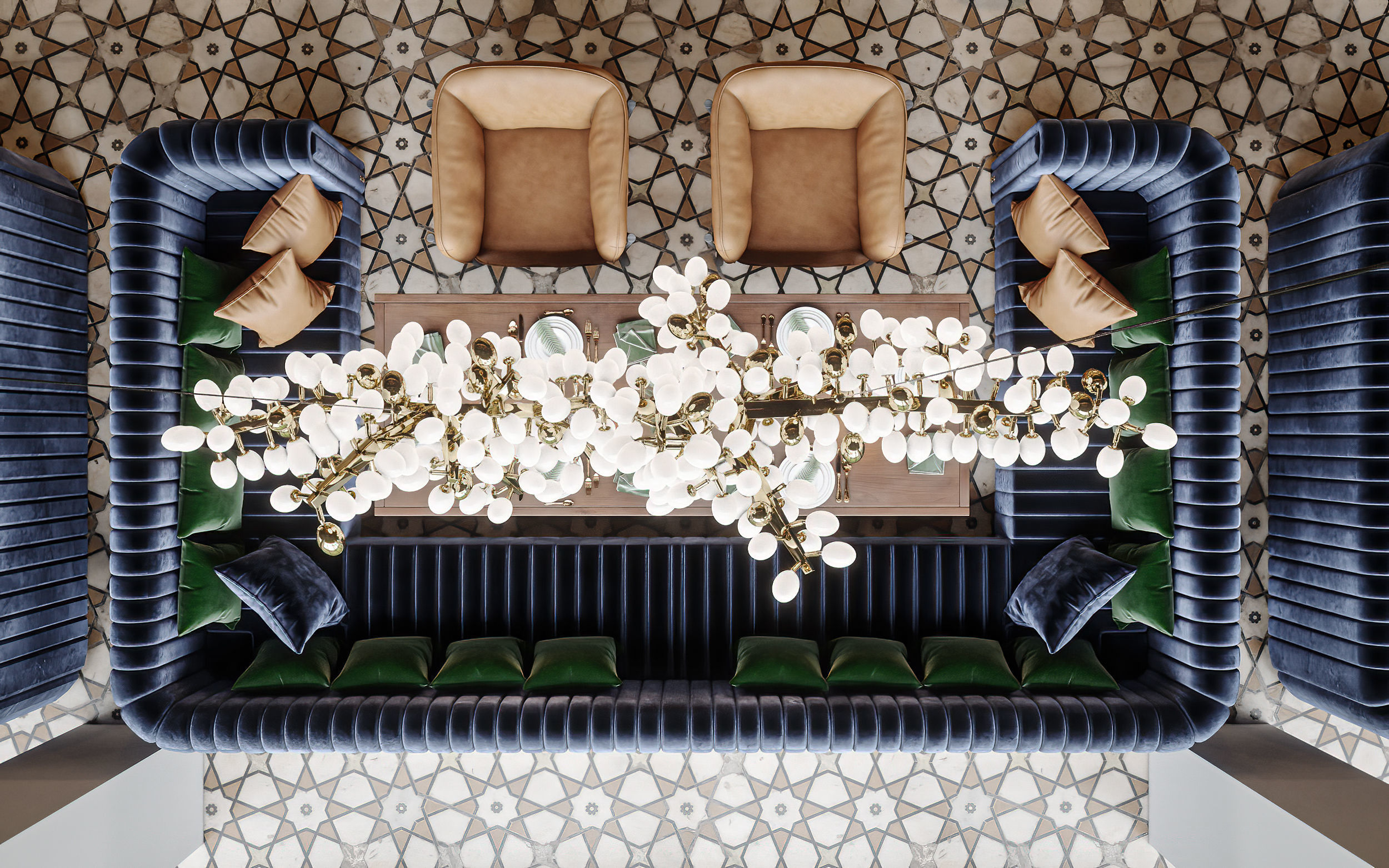 Luxury Restaurant Scene 3D model 3D model_9