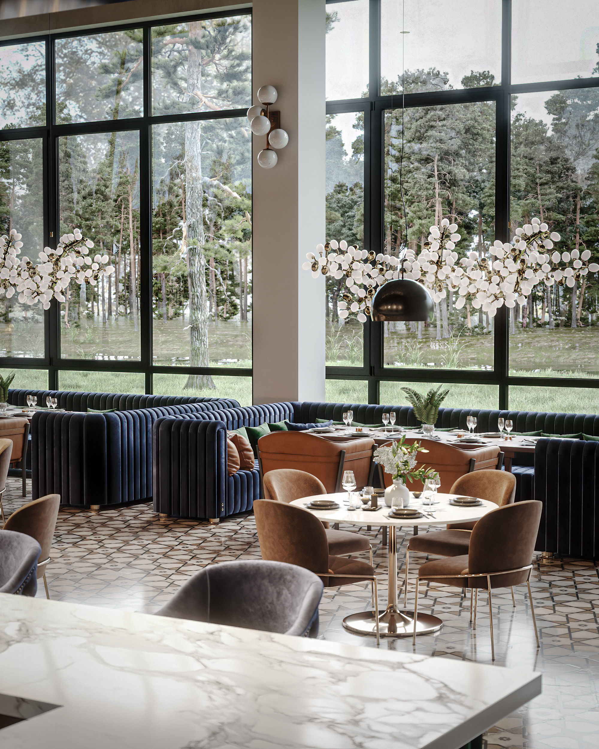 Luxury Restaurant Scene 3D model 3D model_2