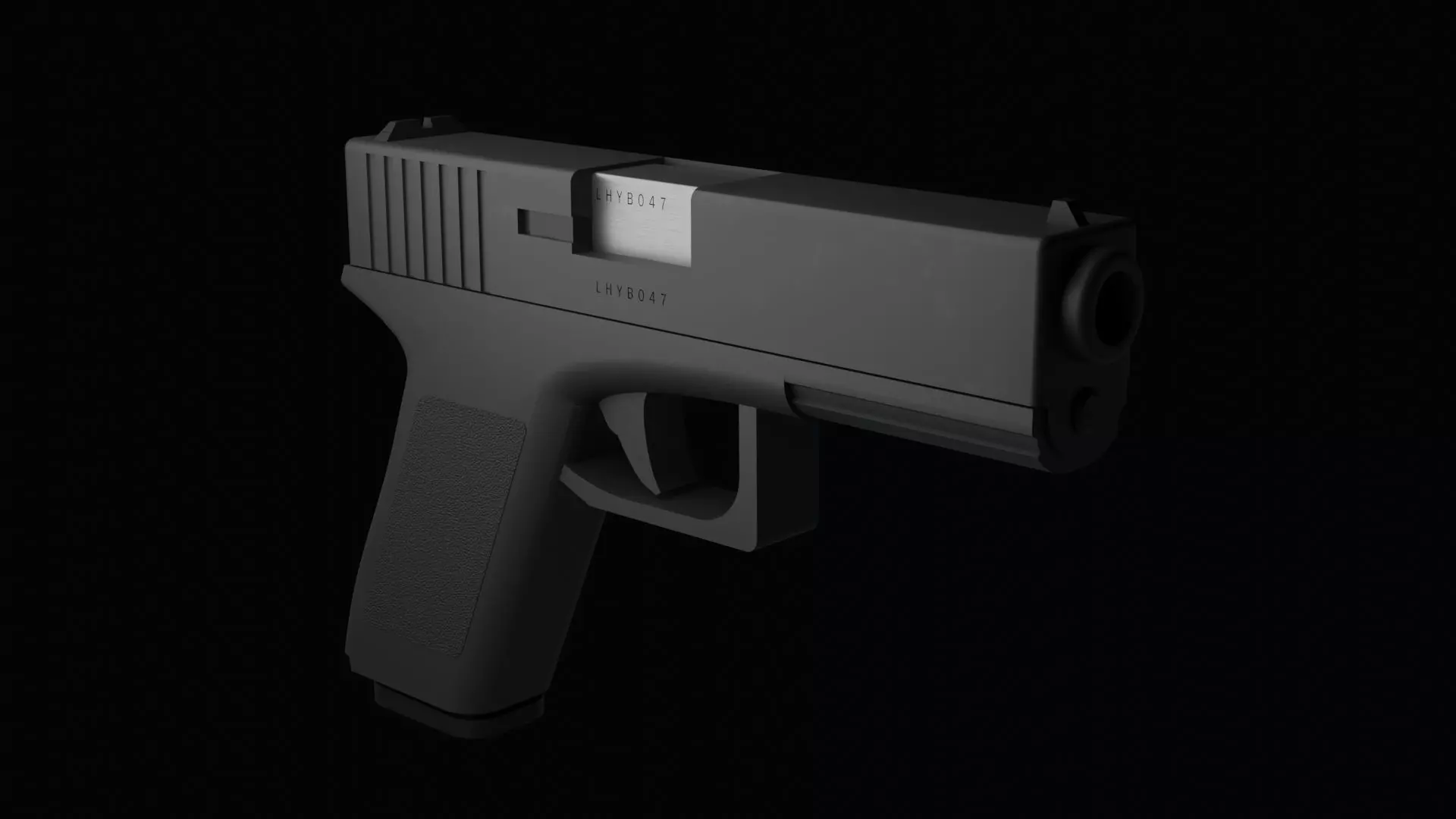 Glock gun Free low-poly 3D model_0