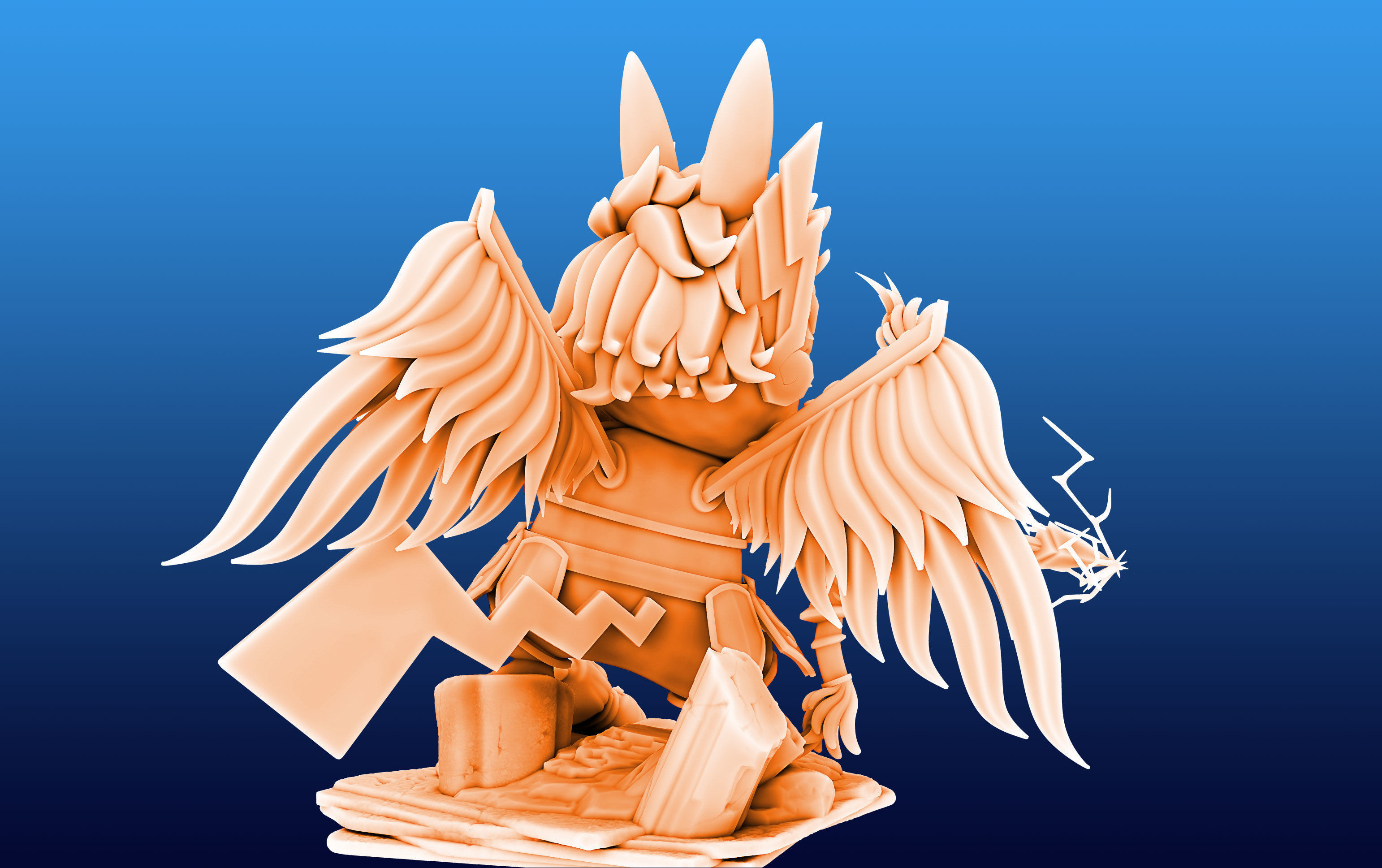 Pikachu Knight of the Zodiac Aiolos Cosplay 3D print model_5