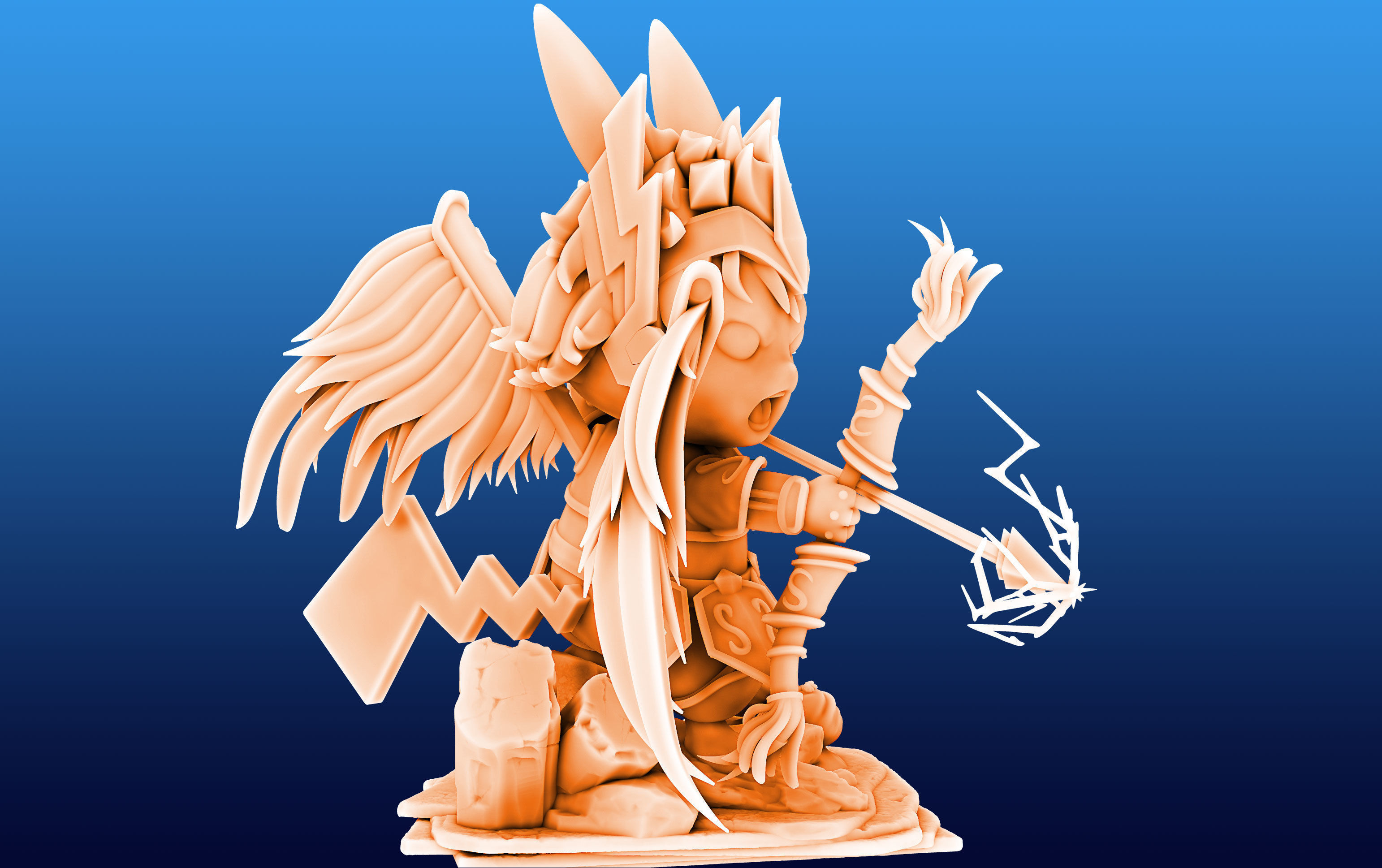 Pikachu Knight of the Zodiac Aiolos Cosplay 3D print model_3
