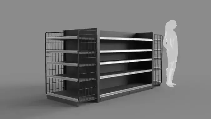 Grocery Store Display Racks 3D model