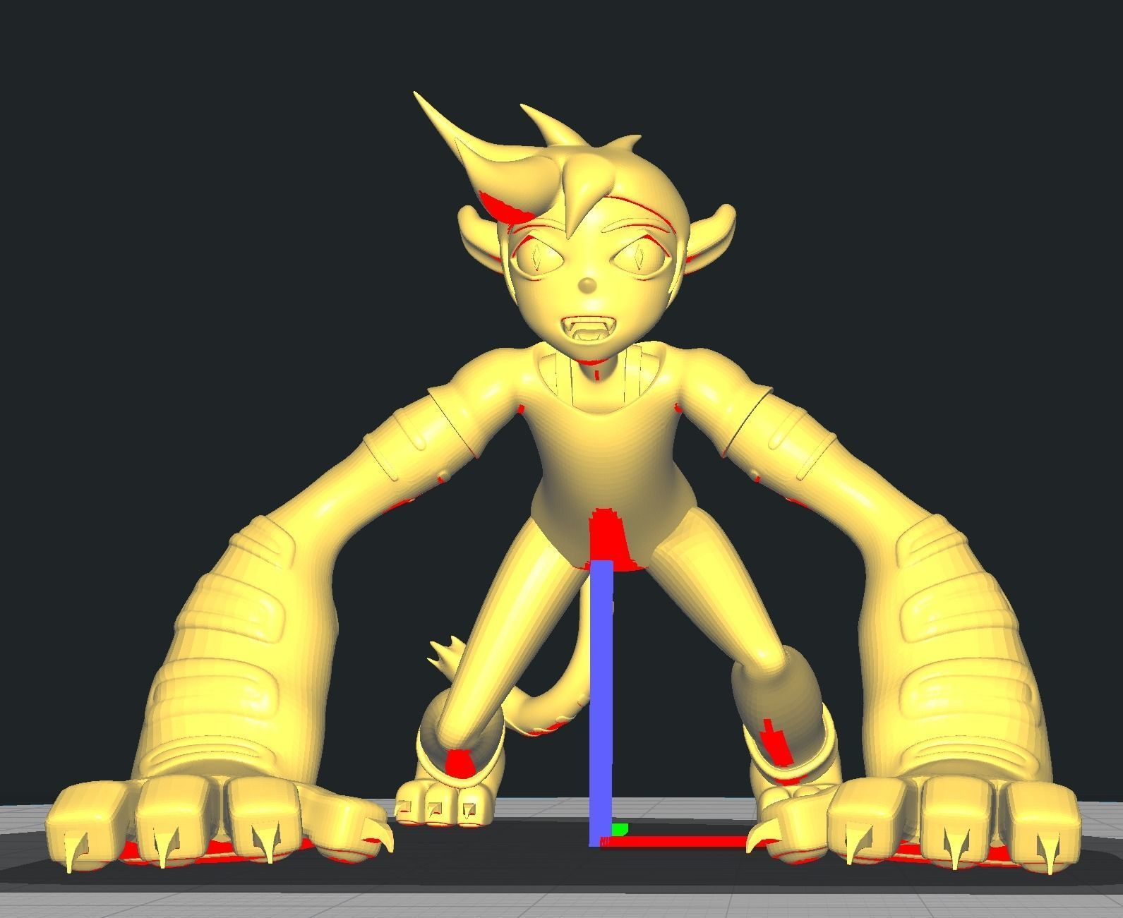 Kipo with all Jaguar traits 3D print model_2