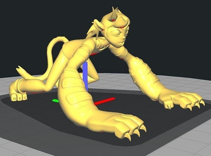 Kipo with all Jaguar traits 3D print model