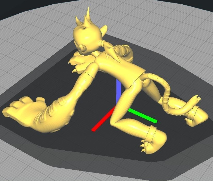 Kipo with all Jaguar traits 3D print model_1