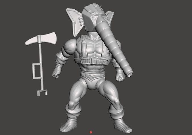 SNOUT SPOUT MOTU VINTAGE ACTION FIGURE COMPLETE 3D print model