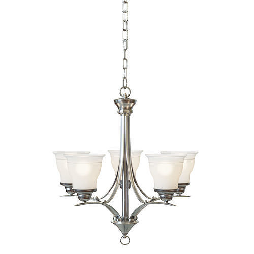 Trinity 5 Light Brush Nickel Chandelier 3D model