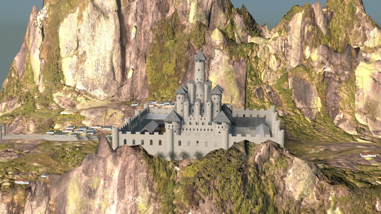 Castle Medieval 3D model_13