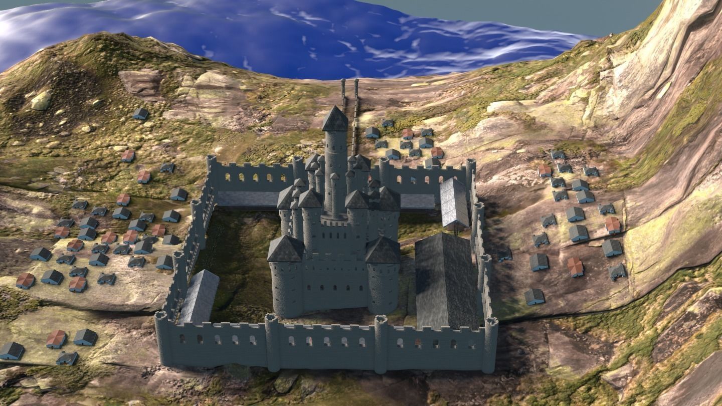 Castle Medieval 3D model_9