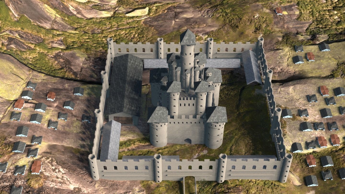 Castle Medieval 3D model_5