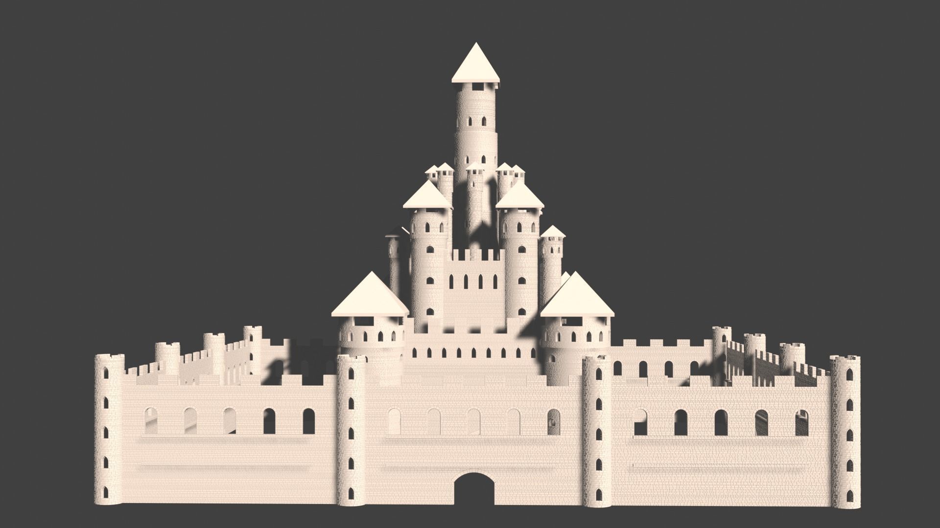 Castle Medieval 3D model_3