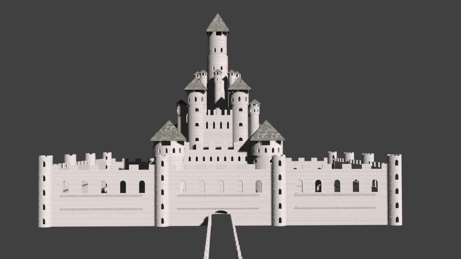 Castle Medieval 3D model_17