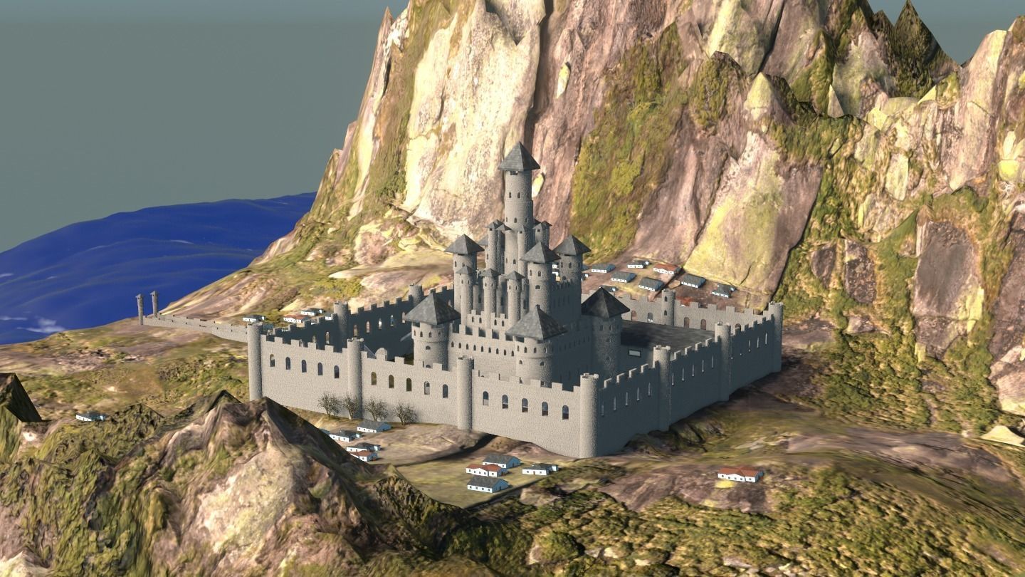 Castle Medieval 3D model_2