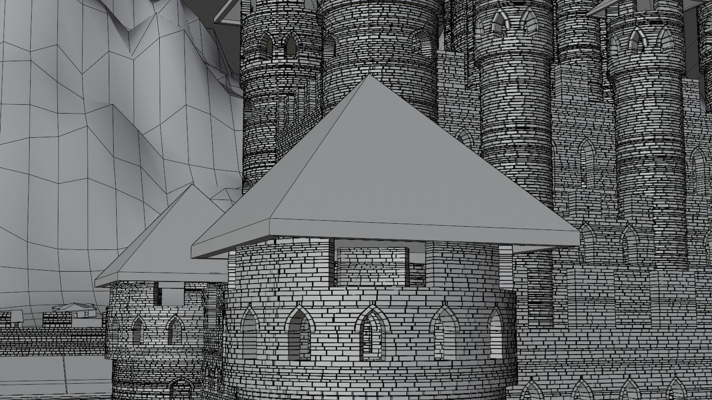 Castle Medieval 3D model_7