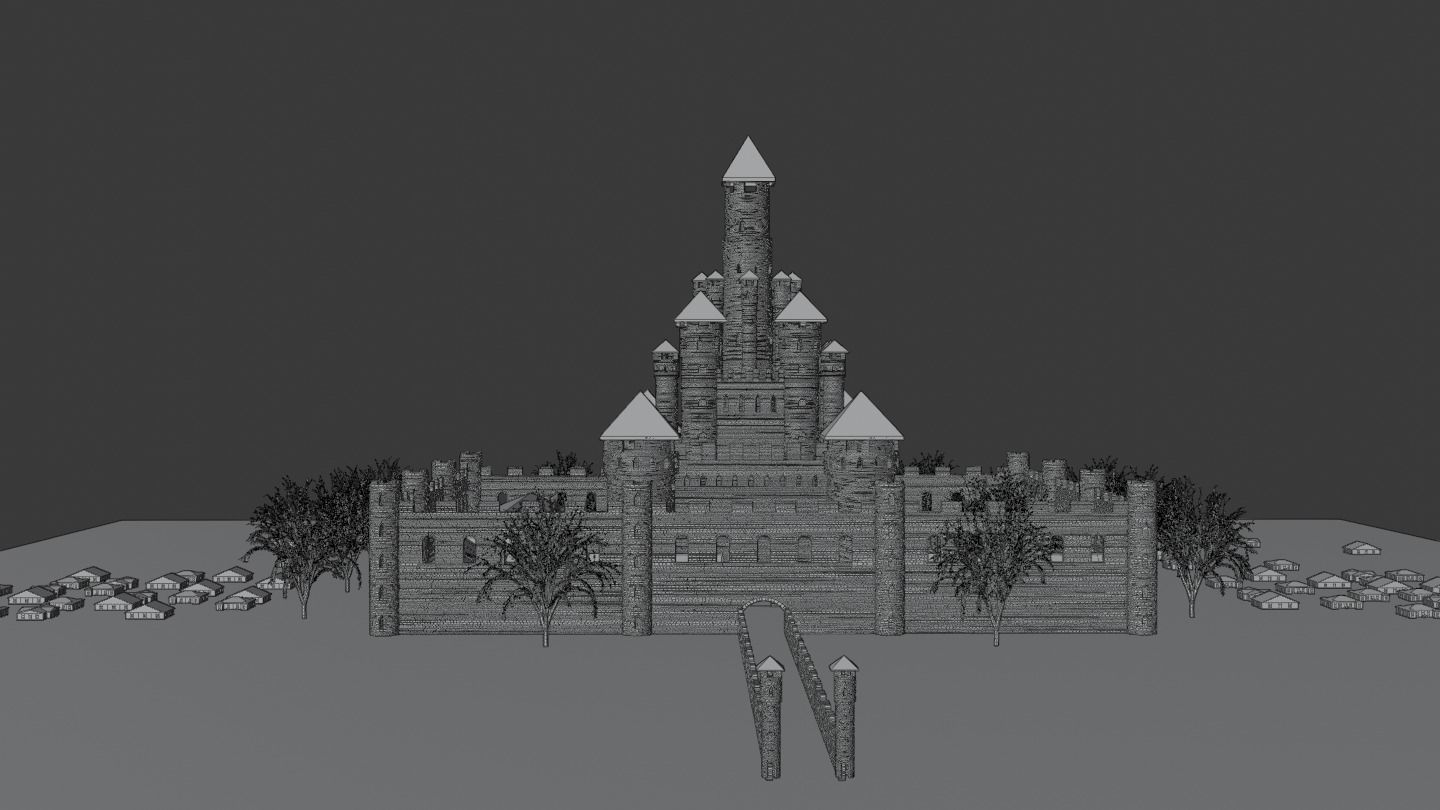 Castle Medieval 3D model_19