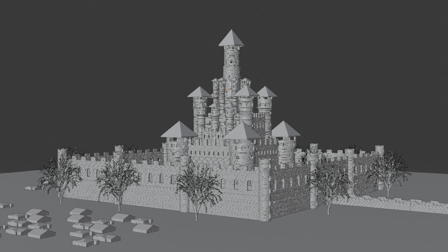 Castle Medieval 3D model_8