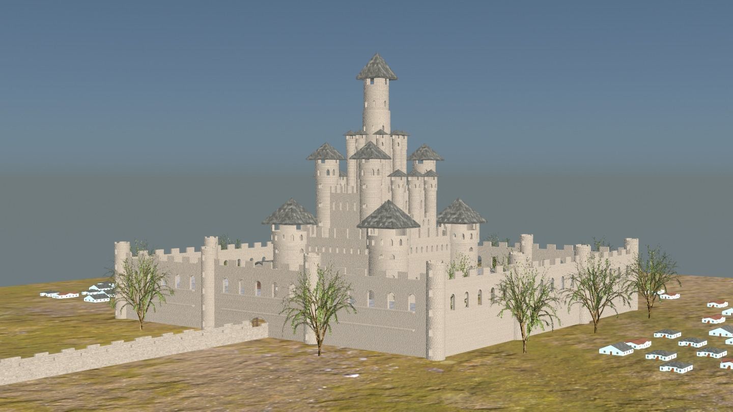 Castle Medieval 3D model_11