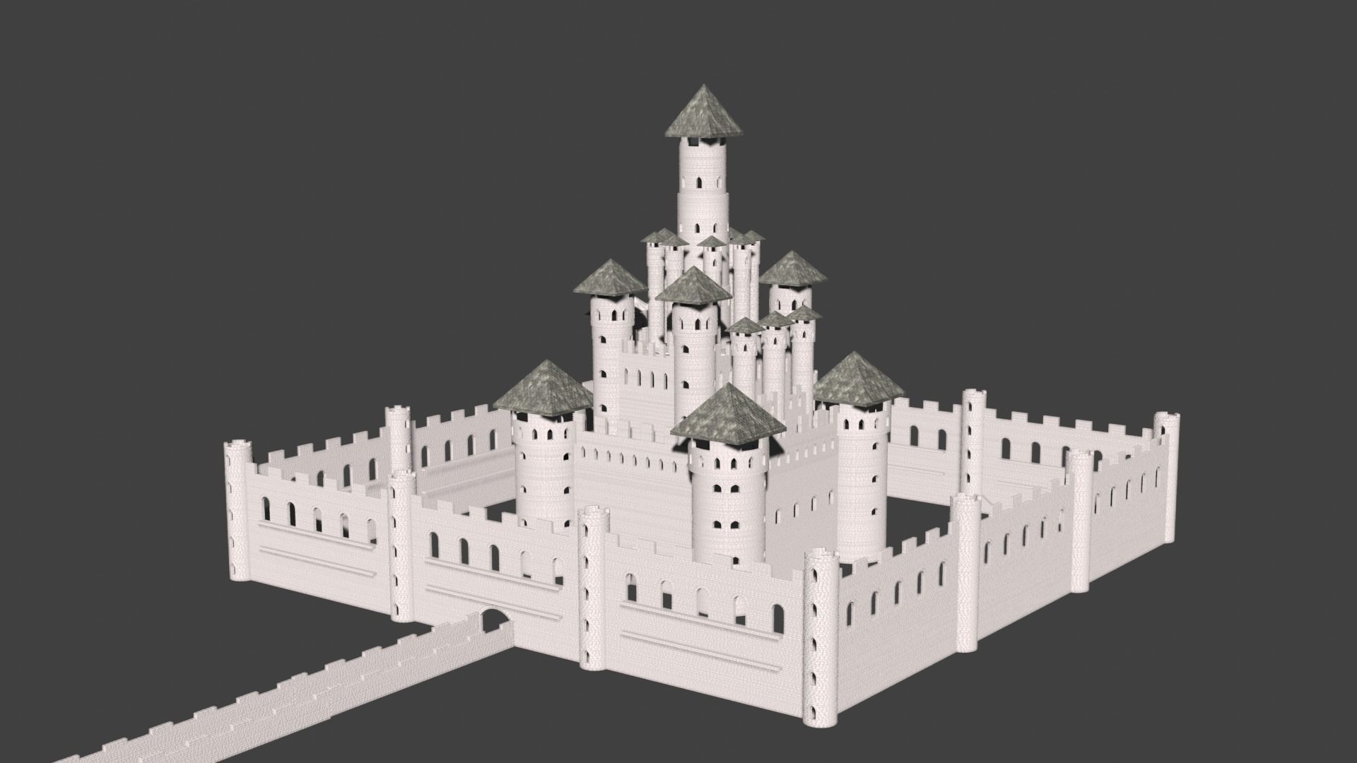 Castle Medieval 3D model_12