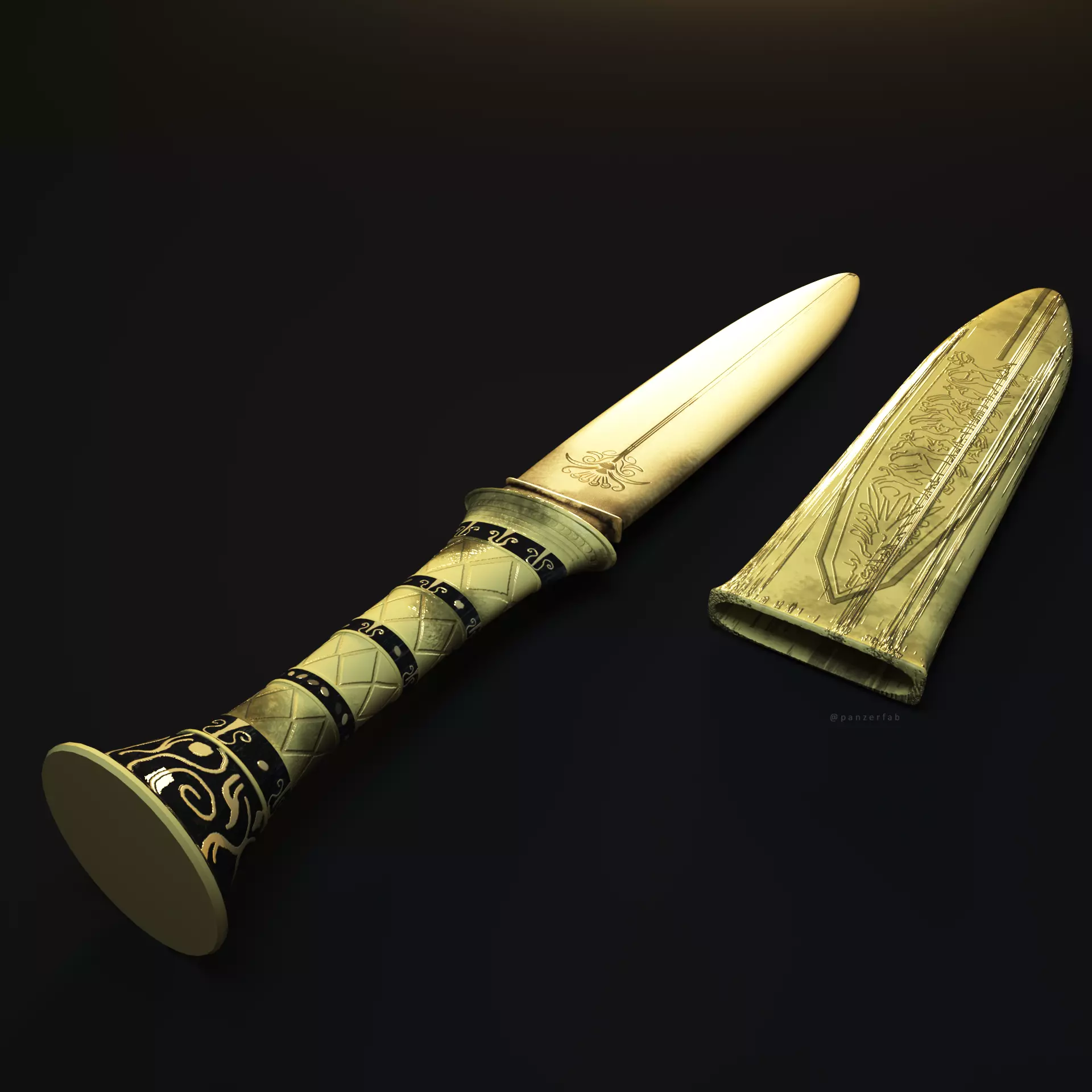 Tutankamon dagger 3D model