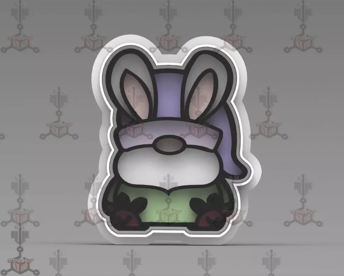 BUNNY COOKIE CUTTER 3D print model_0
