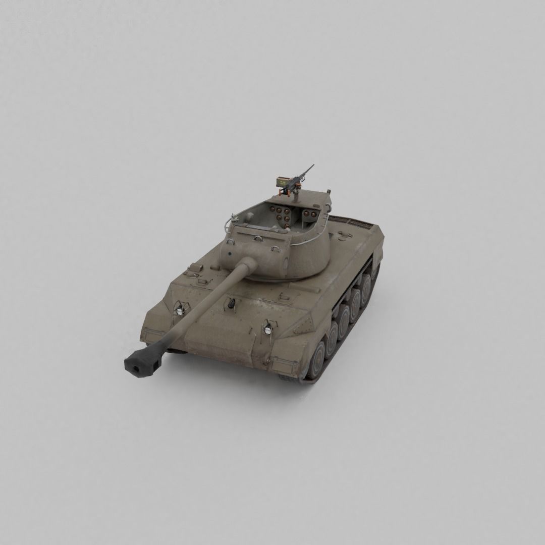Super Hellcat Tank Destroyer Low-poly 3D model_24