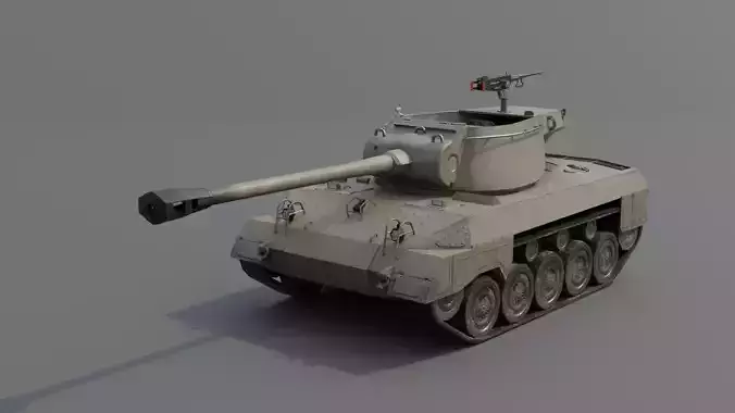 Super Hellcat Tank Destroyer Low-poly 3D model