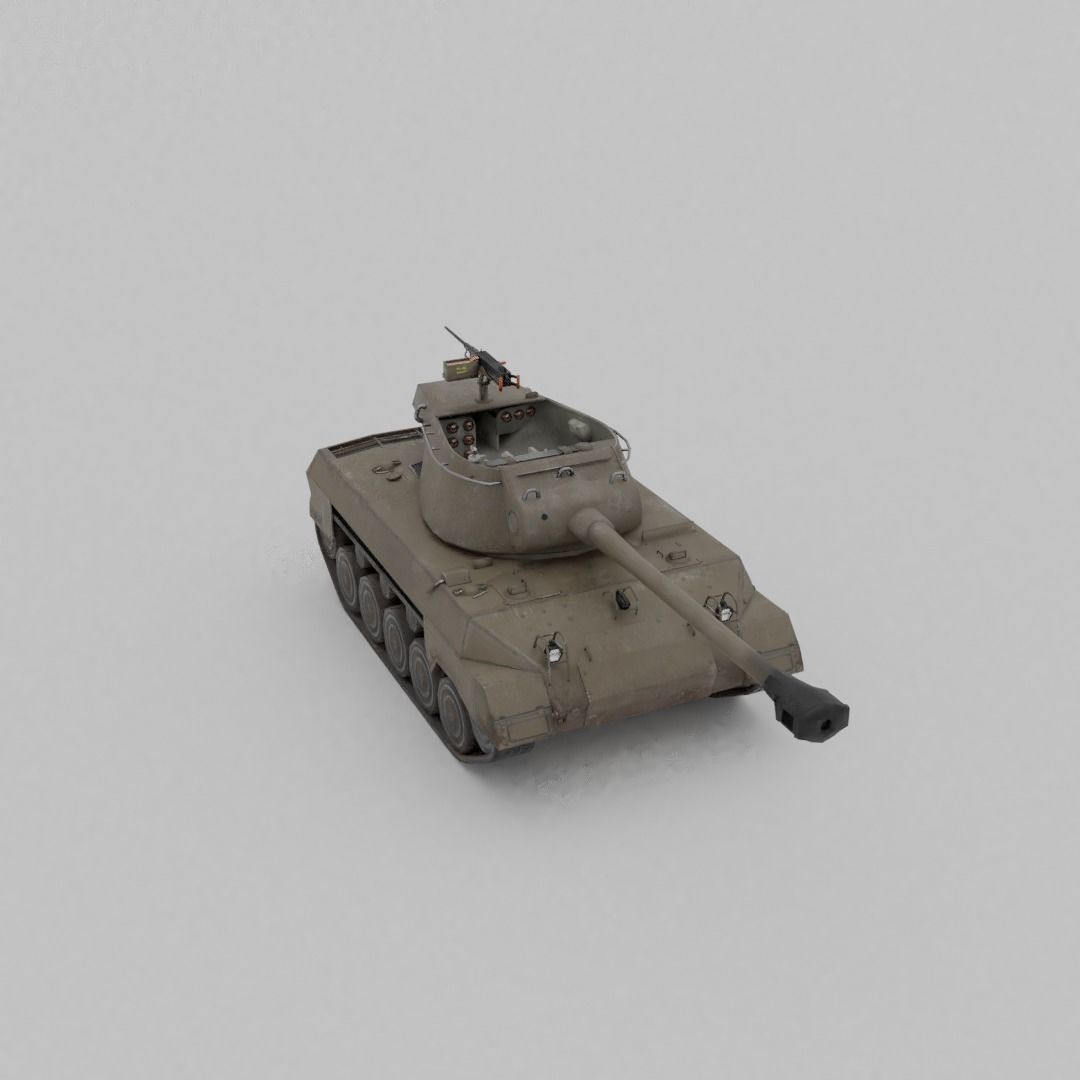 Super Hellcat Tank Destroyer Low-poly 3D model_23