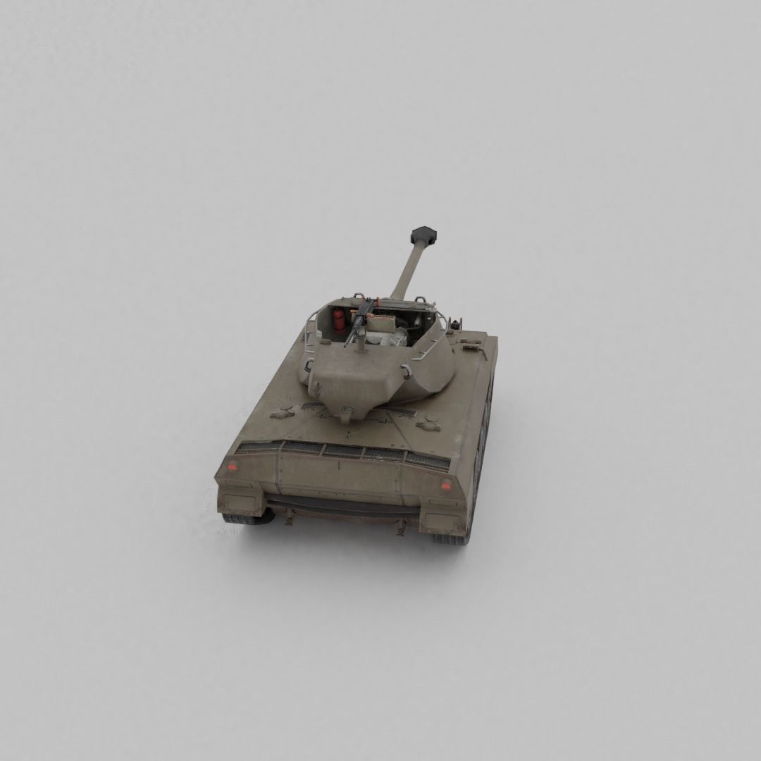 Super Hellcat Tank Destroyer Low-poly 3D model_18
