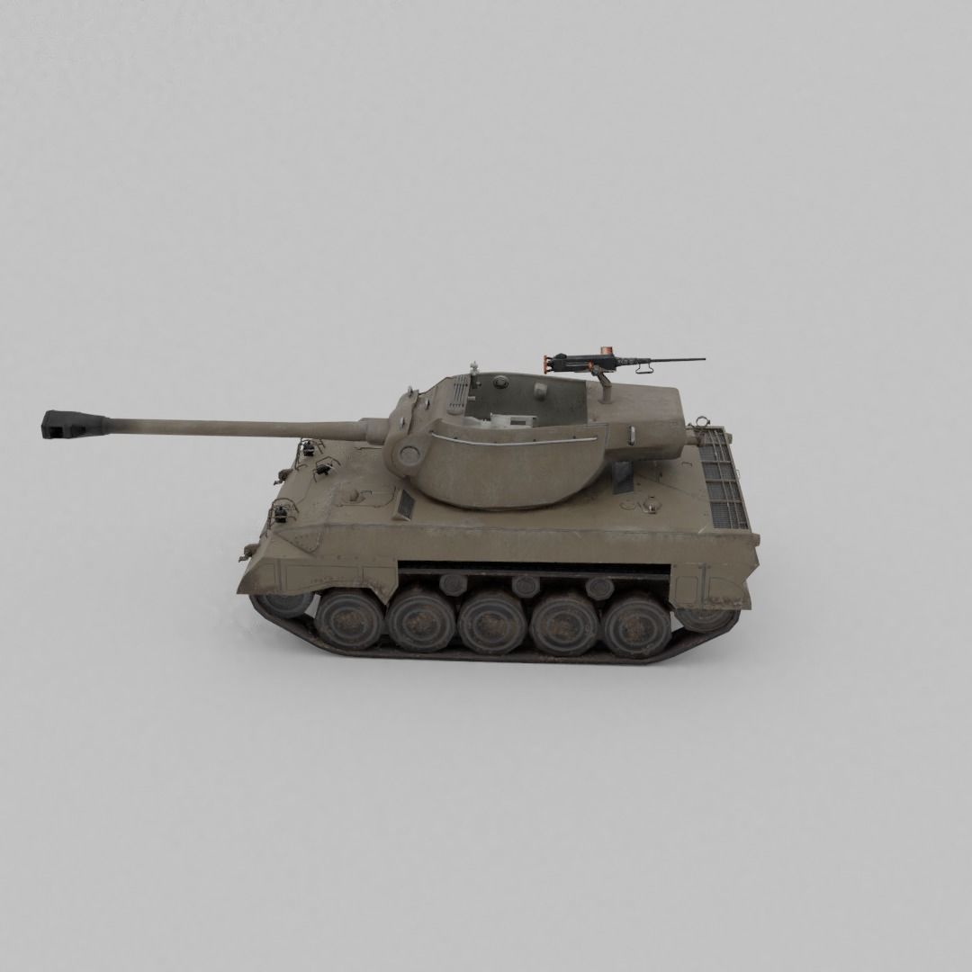 Super Hellcat Tank Destroyer Low-poly 3D model_28