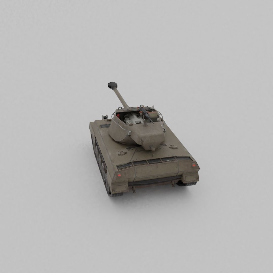 Super Hellcat Tank Destroyer Low-poly 3D model_21