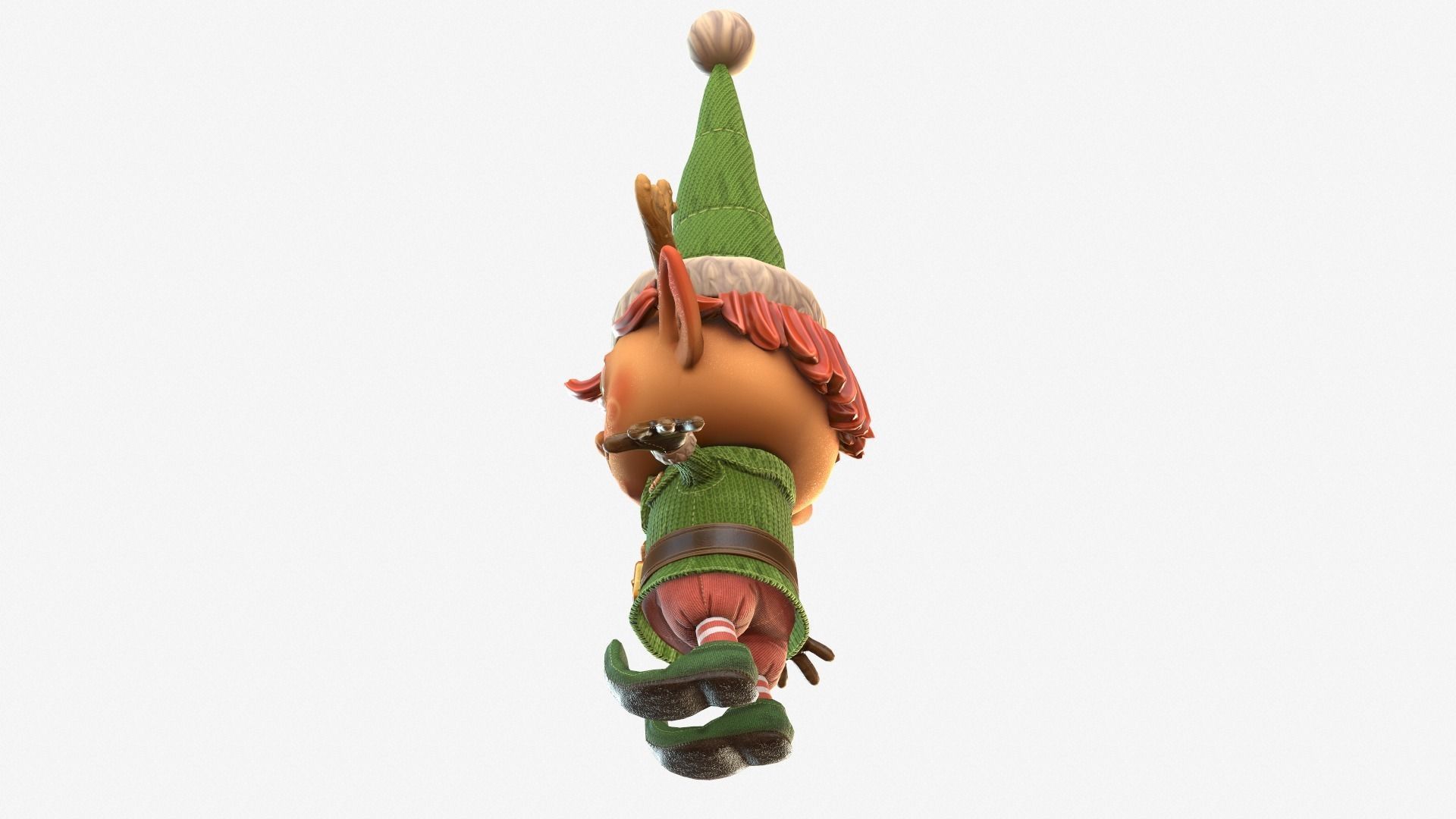 Christmas elf  Low-poly 3D model_49