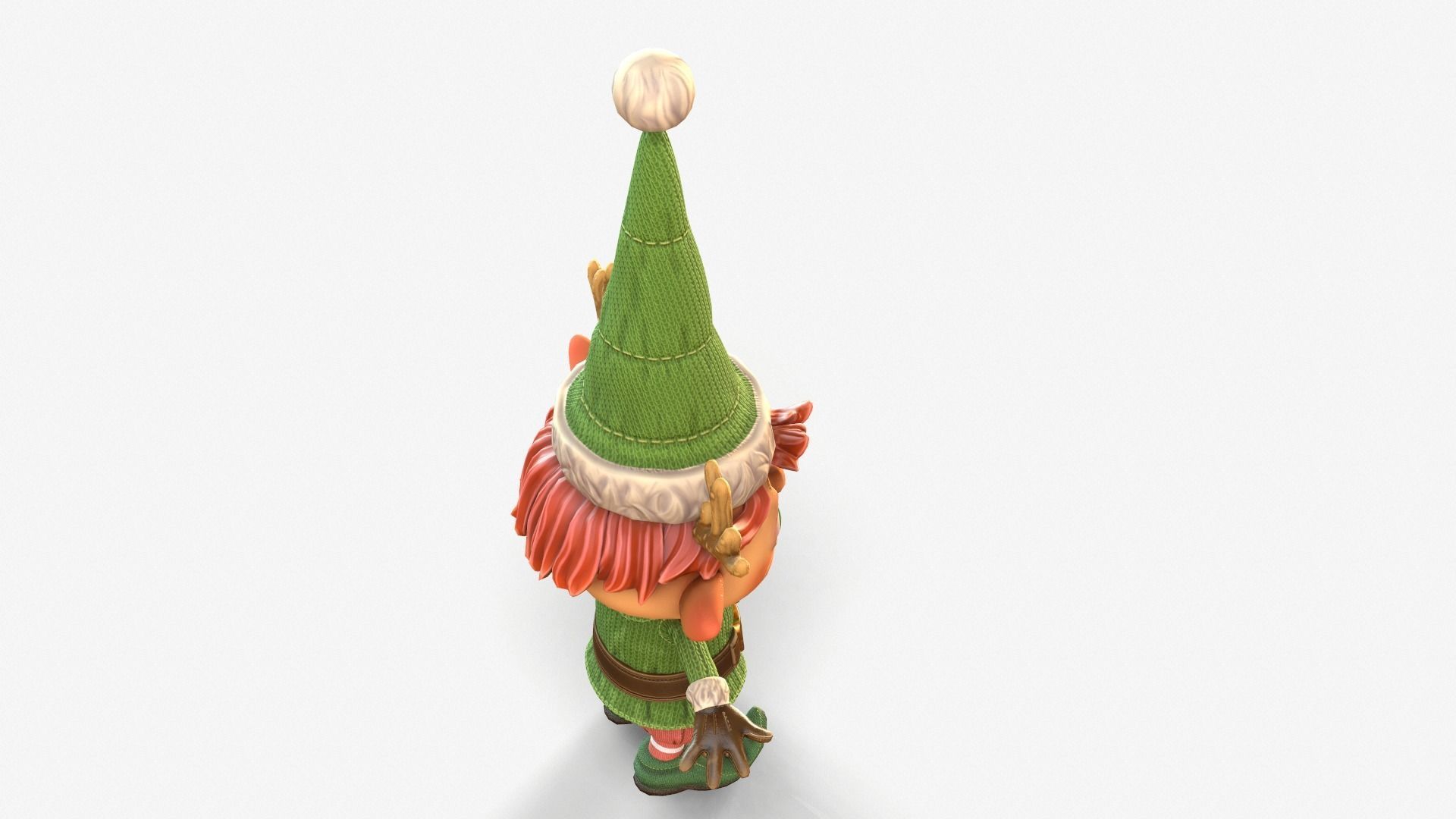 Christmas elf  Low-poly 3D model_35