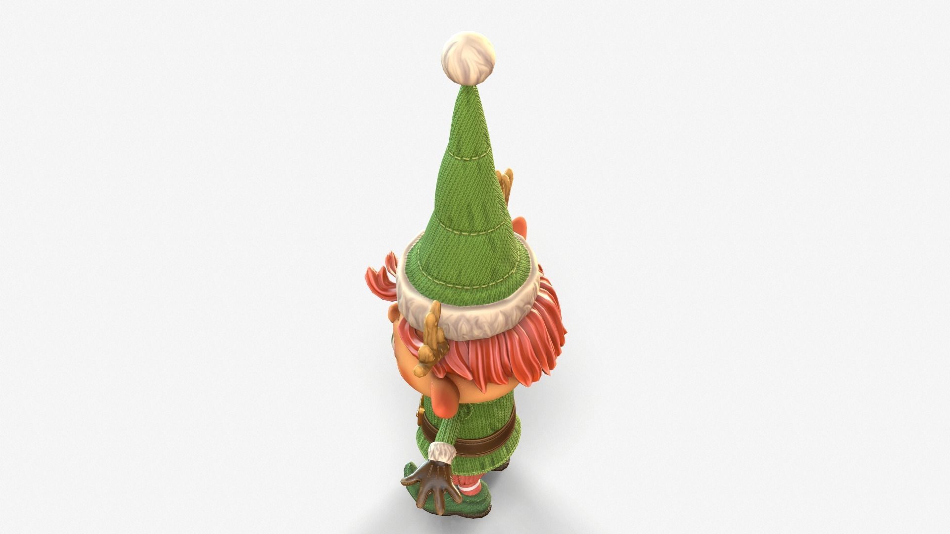 Christmas elf  Low-poly 3D model_39