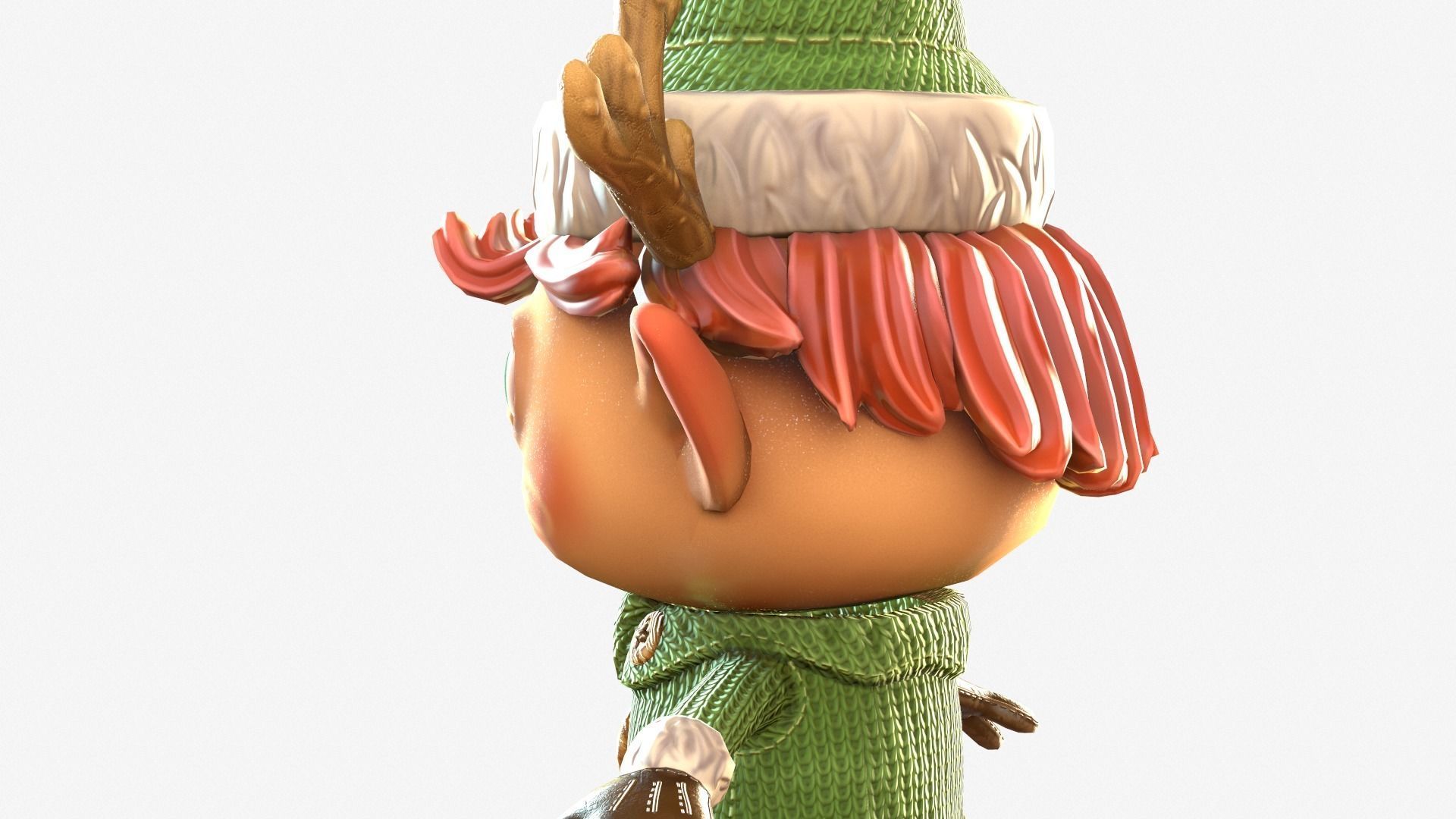 Christmas elf  Low-poly 3D model_29